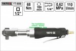 Profesionāla pneimatiskā gala atslēga Yato YT-0980 68Nm 1/2"